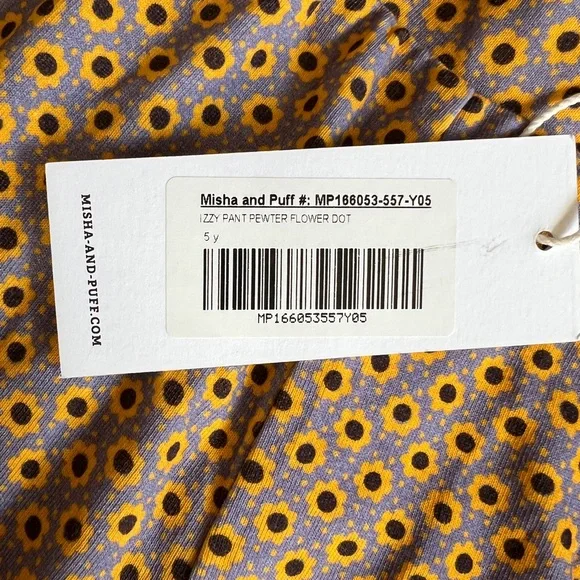 Misha&Puff IzzyPant/Pewter Flower Dot